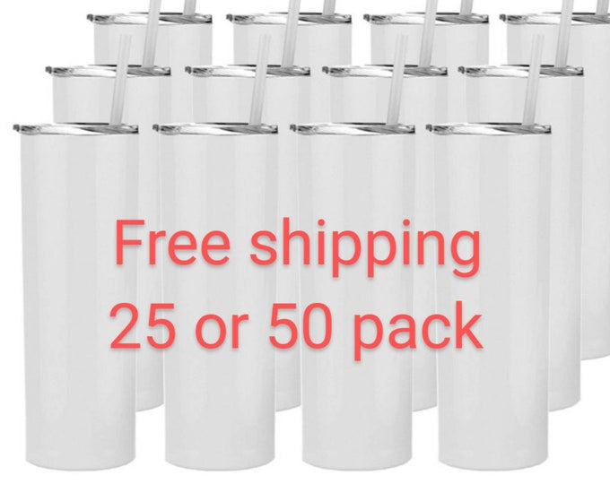 Blank 20-Pack 40 OZ SUBLIMATION TUMBLER WITH HANDLE! FREE SHIPPING! –  Sublimation Blanks Company