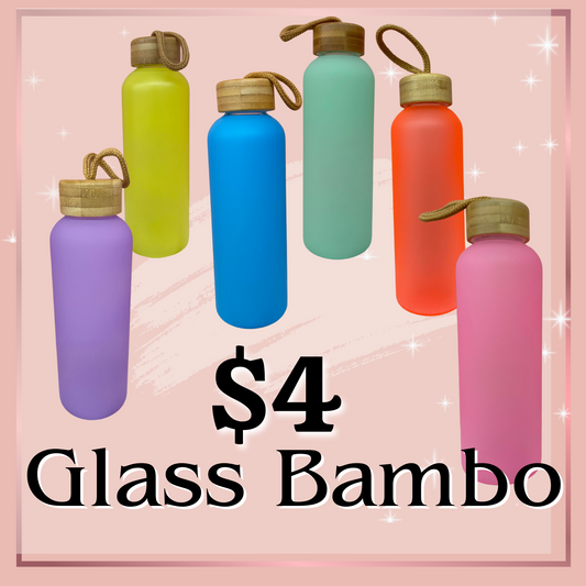 17 oz Bamboo Glass  -Sublimation