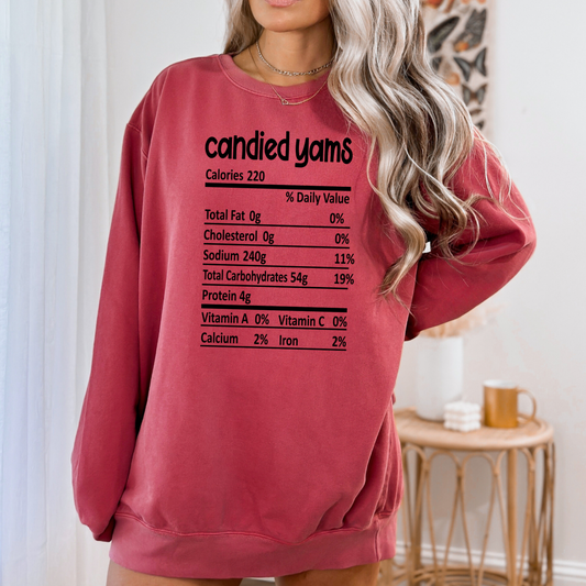 Candied Yams  - SINGLE COLOR - Screen Print Transfer