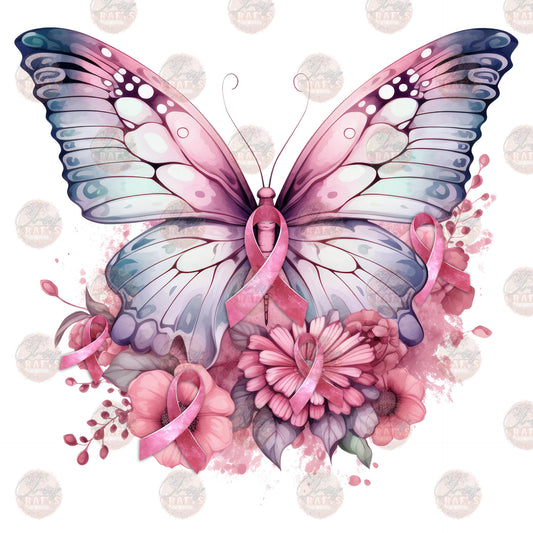 Breast Cancer Awareness Butterfly - Sublimation Transfer