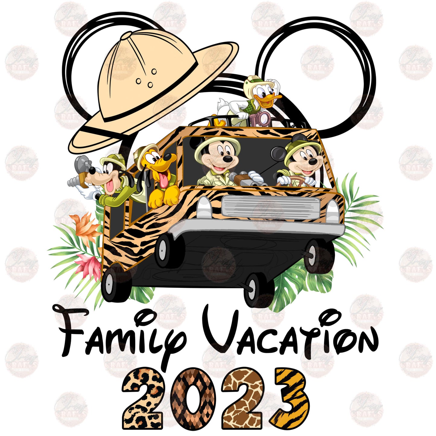 Family World Vacay 2023 Hat - Sublimation Transfer