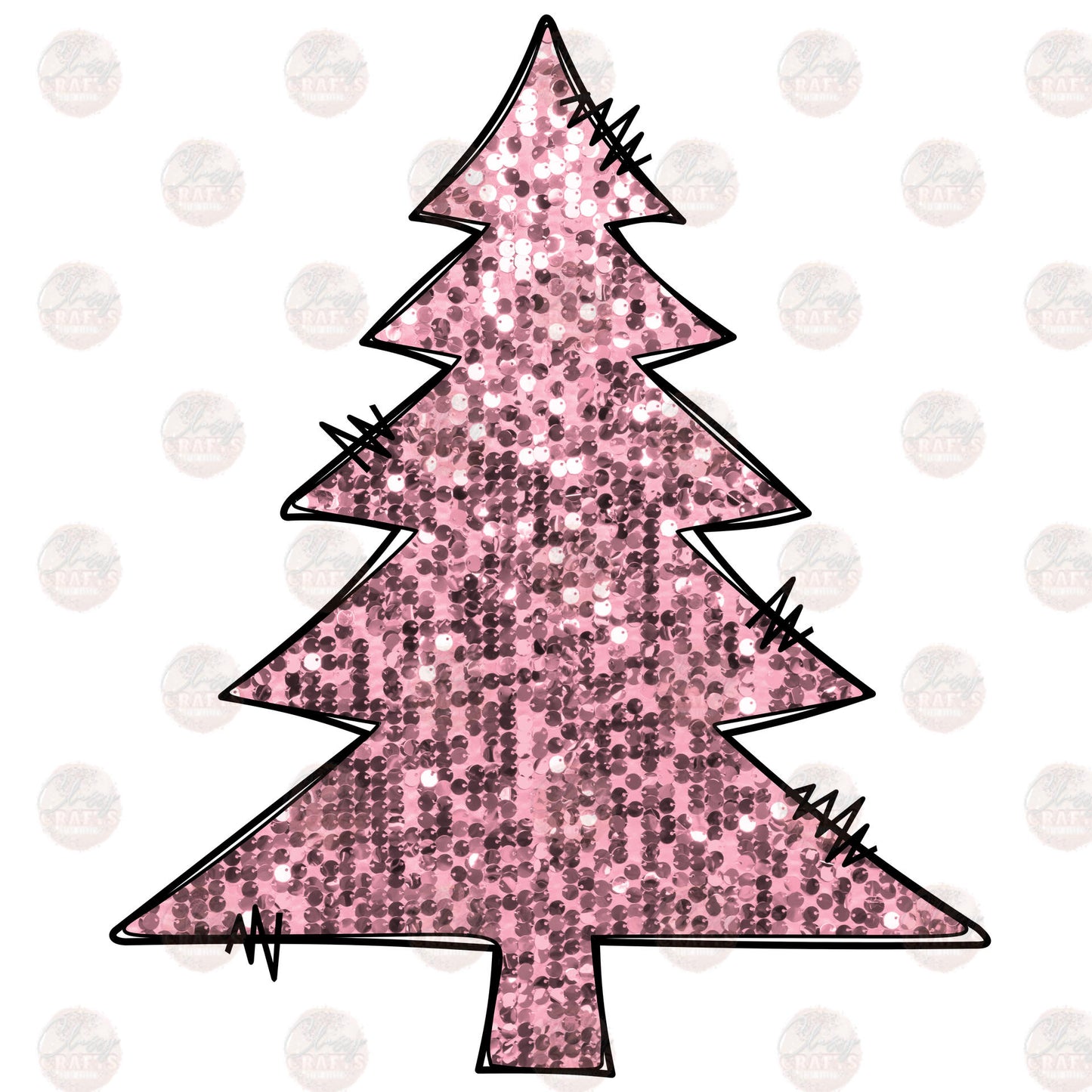 Faux Sequin Pink Christmas - Sublimation Transfer