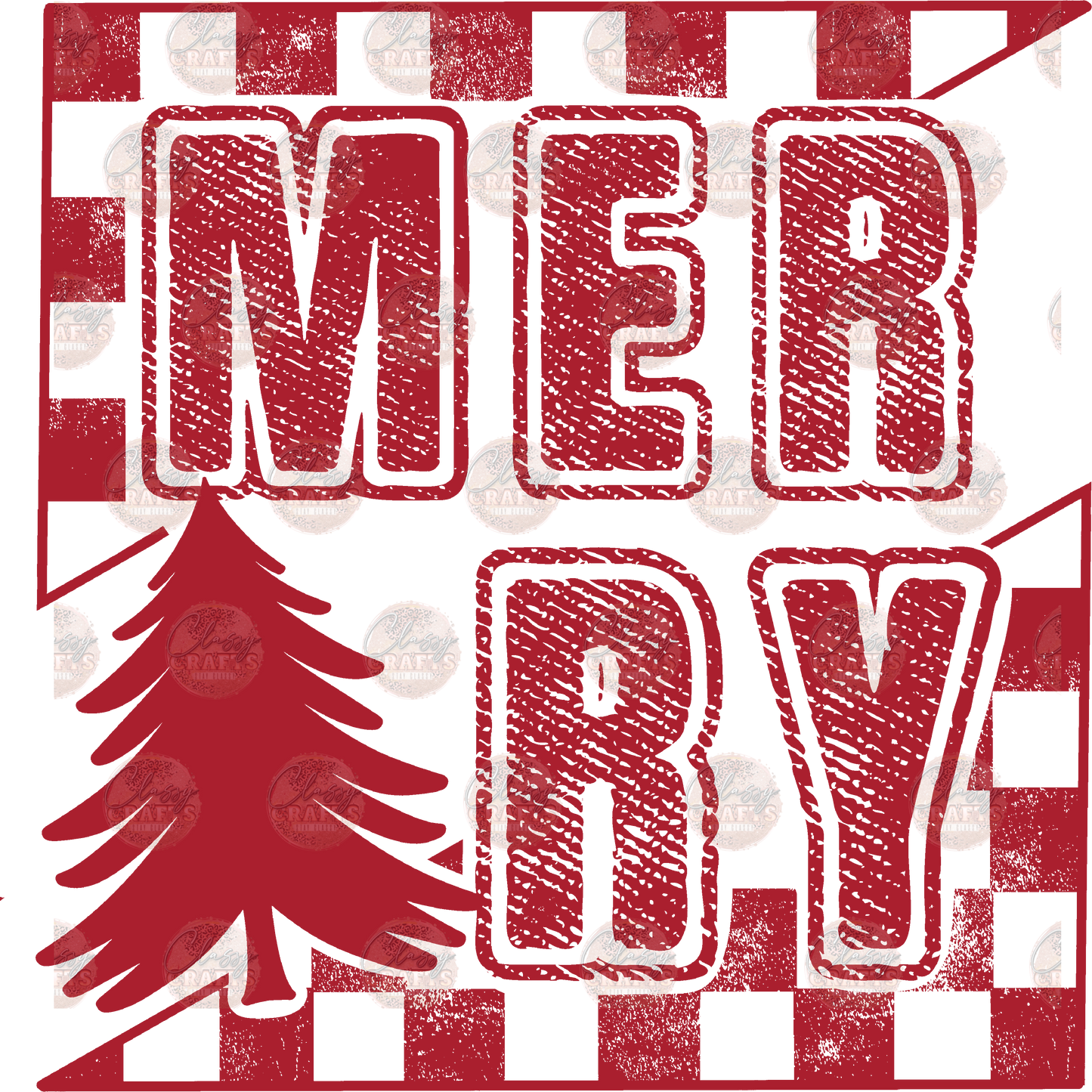 Merry Red Plaid - Sublimation Transfer