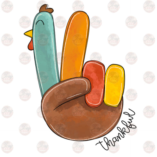 Thankful Peace Turkey - Sublimation Transfer