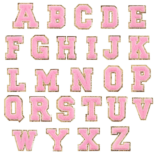 Small Pink Iron On Patches