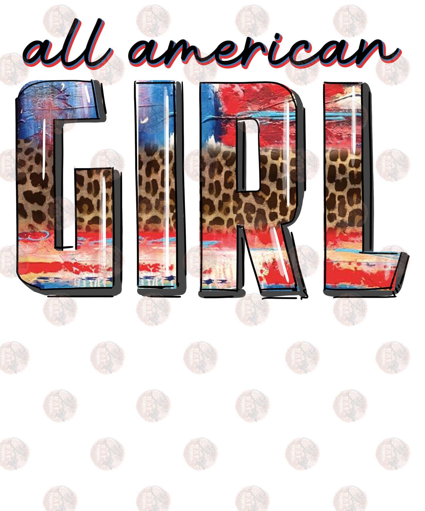 All American Girl - Sublimation Transfer