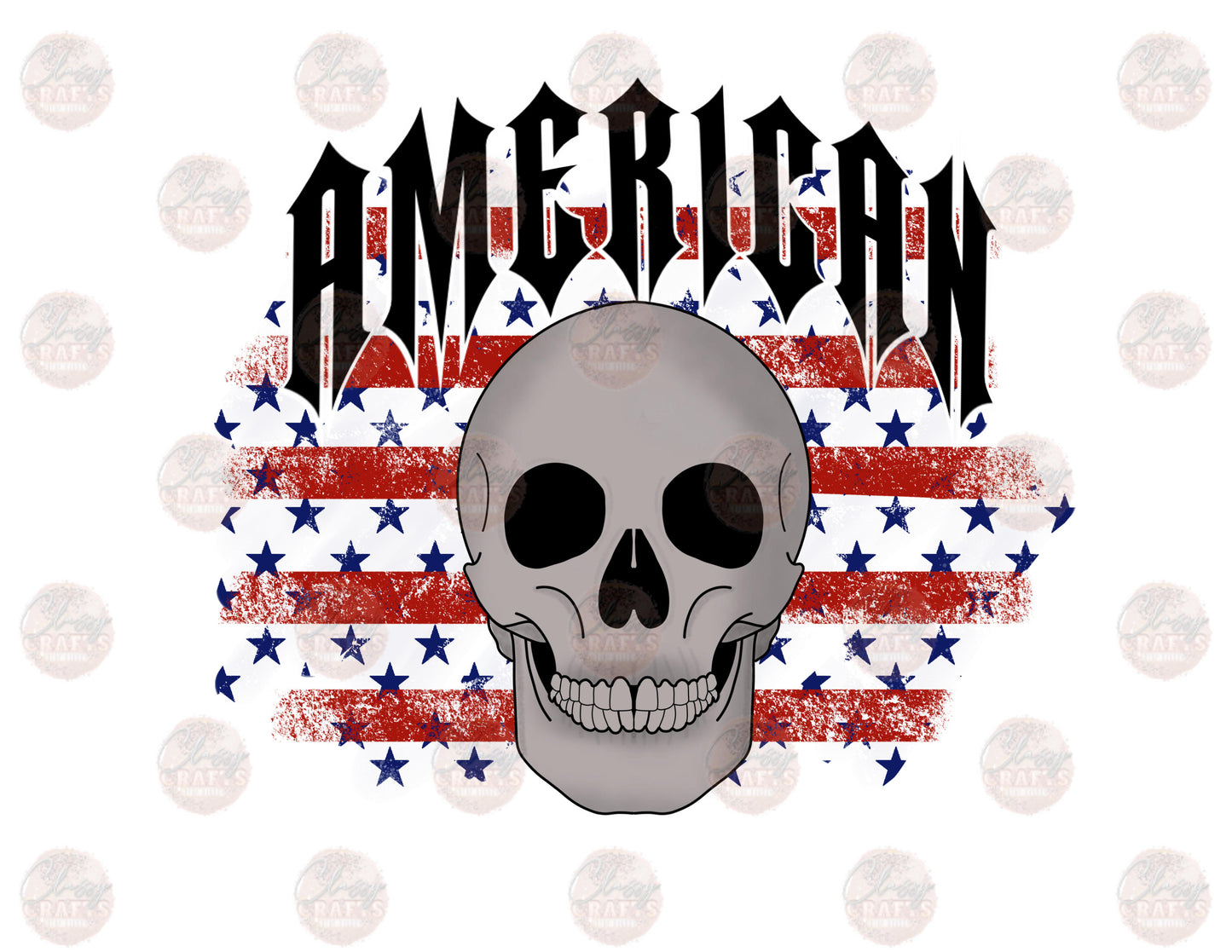 American Skull - Sublimation Transfer
