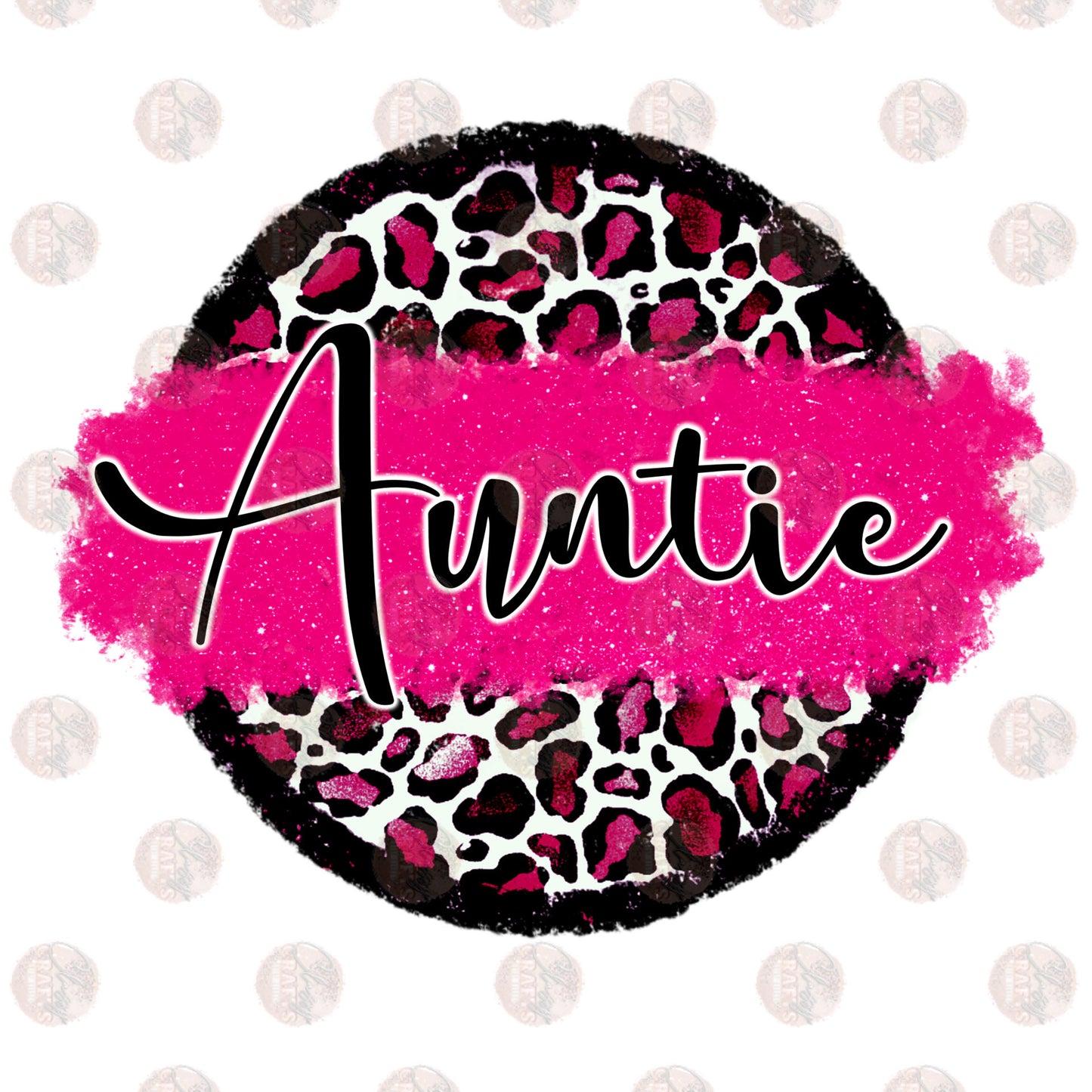 Auntie Circle Cheetah - Sublimation Transfer