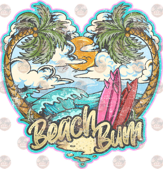 Beach Bum Heart - Sublimation Transfer