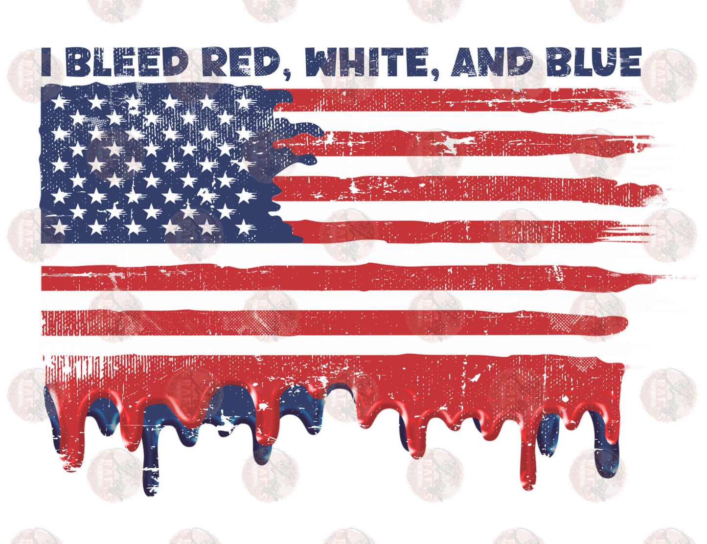 Bleed Red White Blue - Sublimation Transfer