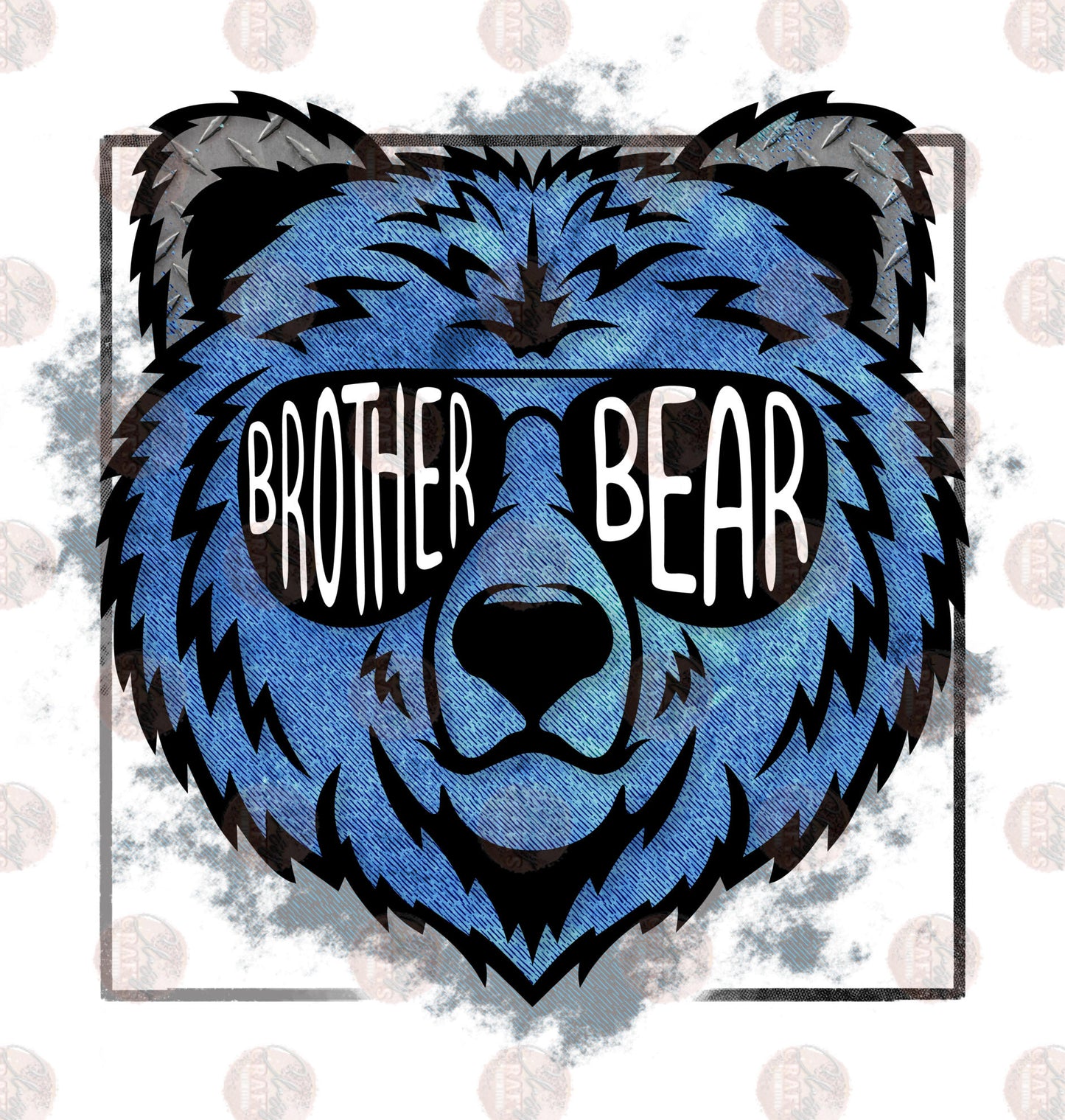 Brother Bear Blue with Background - Sublimation Transfer