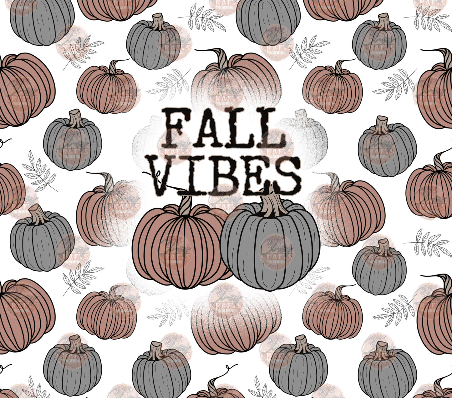 Fall Vibes Pumpkin 2 Tumbler- Sublimation Transfer