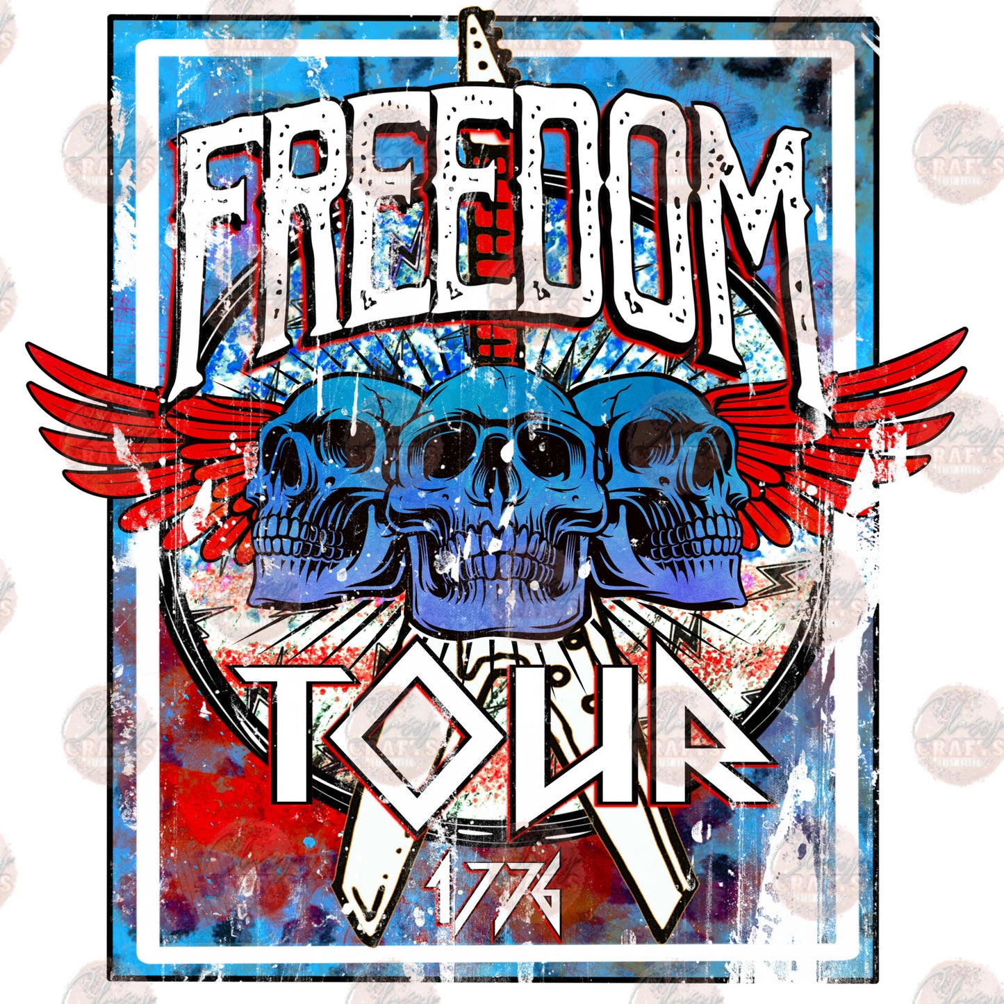 Freedom Tour Distressed- Sublimation Transfer