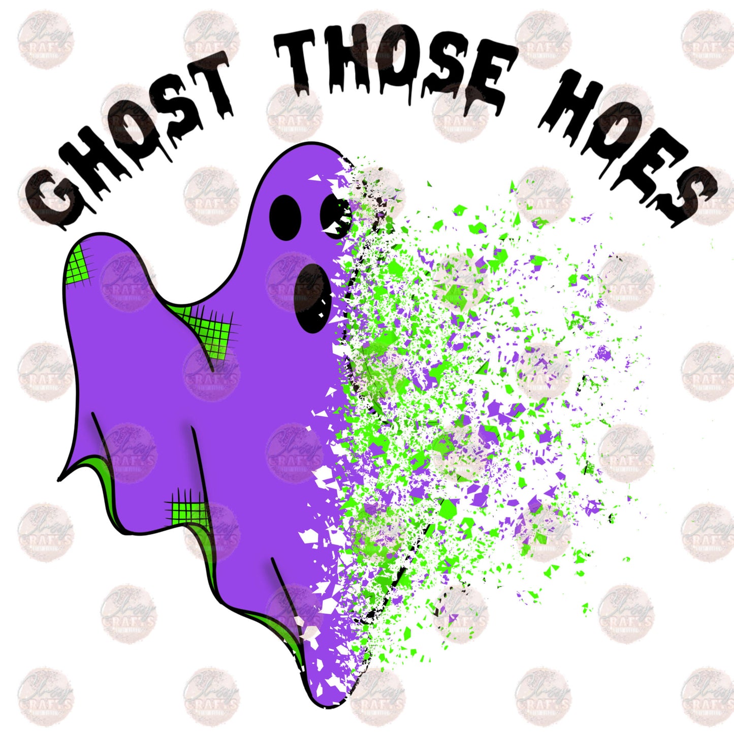 Ghosts Purple & Green- Sublimation Transfer