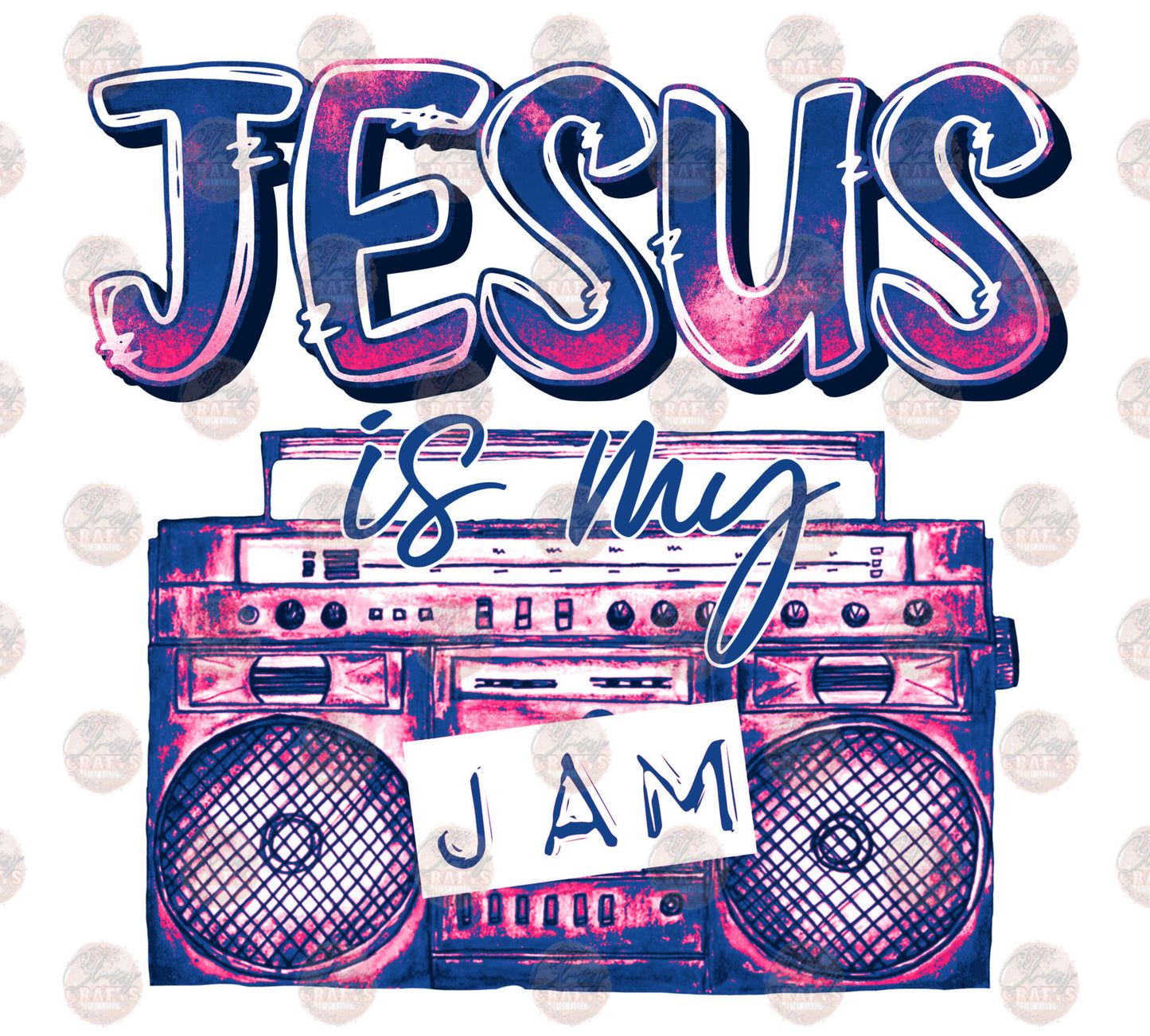 Jesus Is My Jam Pink & Purple- Sublimation Transfer