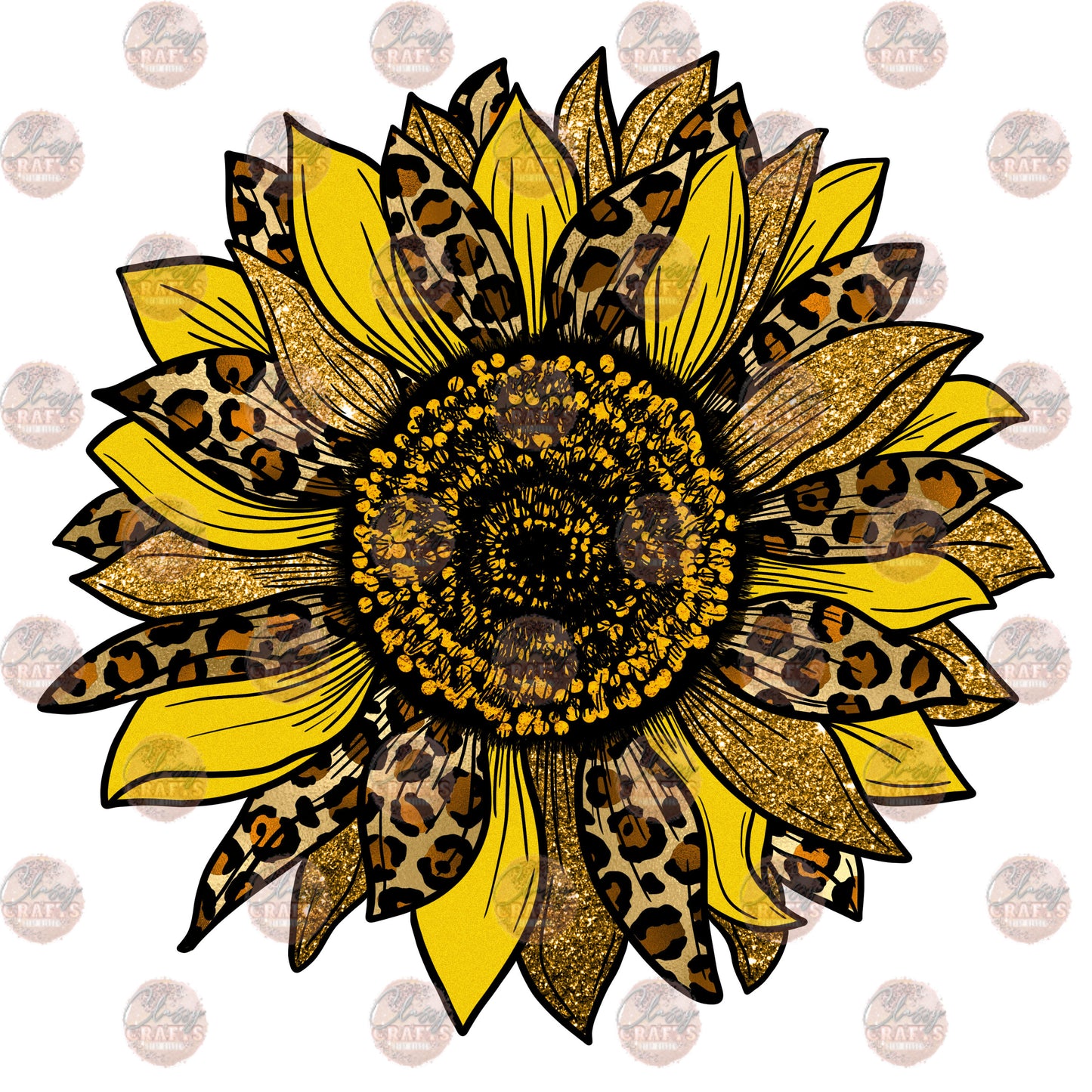 Leopard Sunflower -Sublimation Transfer