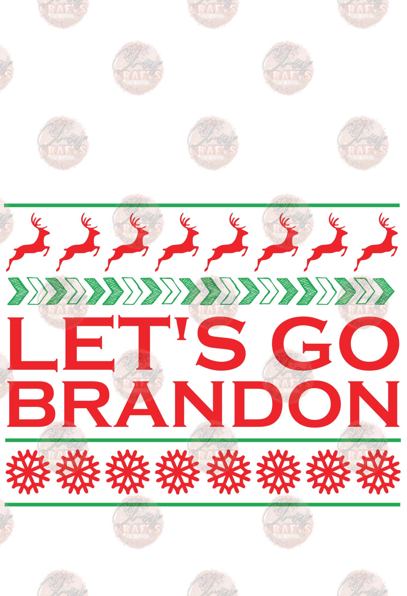 Lets Go Brandon Christmas- Sublimation Transfer