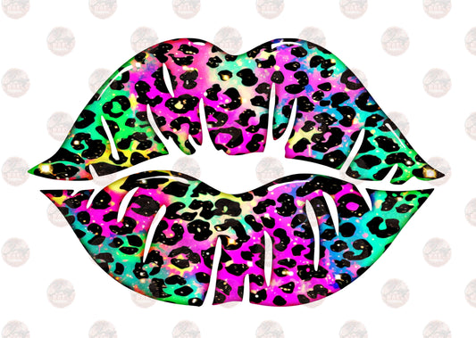 Lips Leopard/ Multicolored - Sublimation Transfer