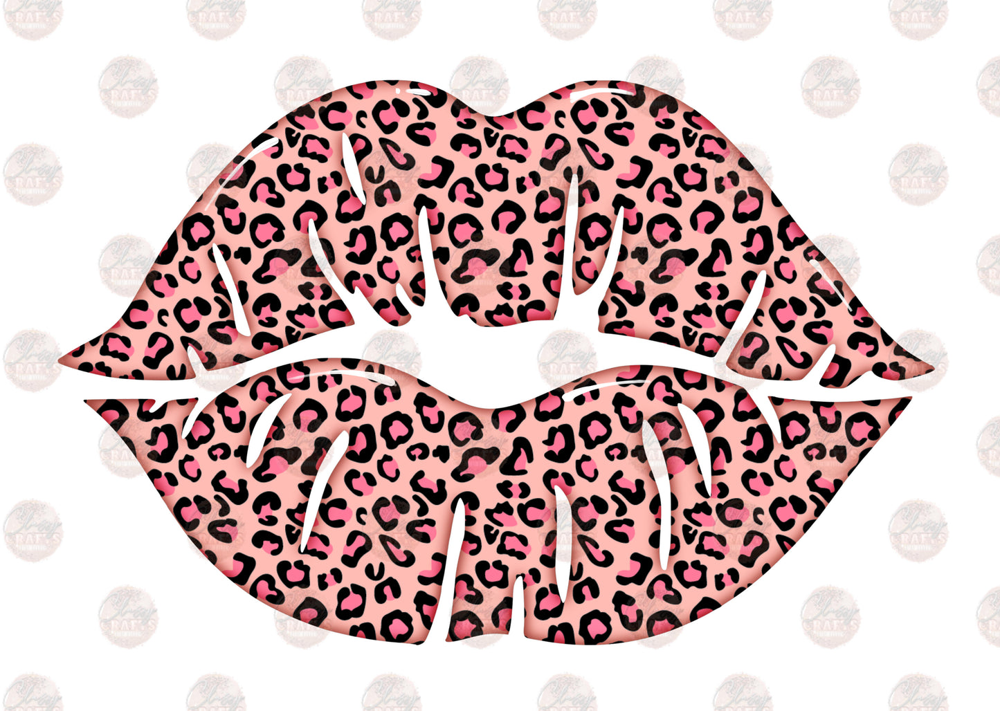 Lips Leopard/ Baby Pink -Sublimation Transfer