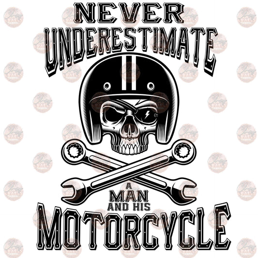 Man And Motorcycle- Sublimation Transfer