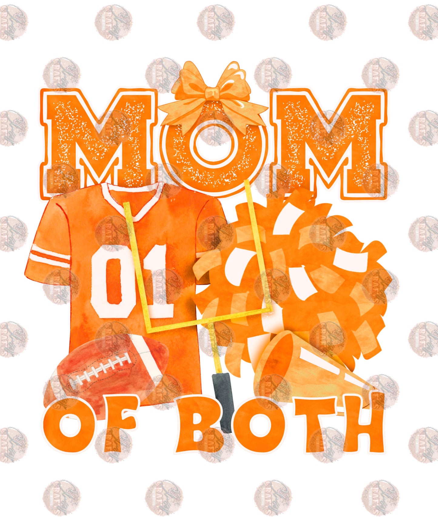 Mom Of Both Orange- Sublimation Transfer