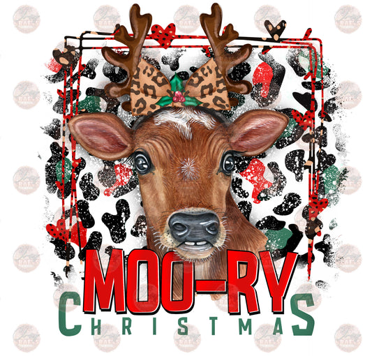 Moo-ry Christmas - Sublimation Transfer