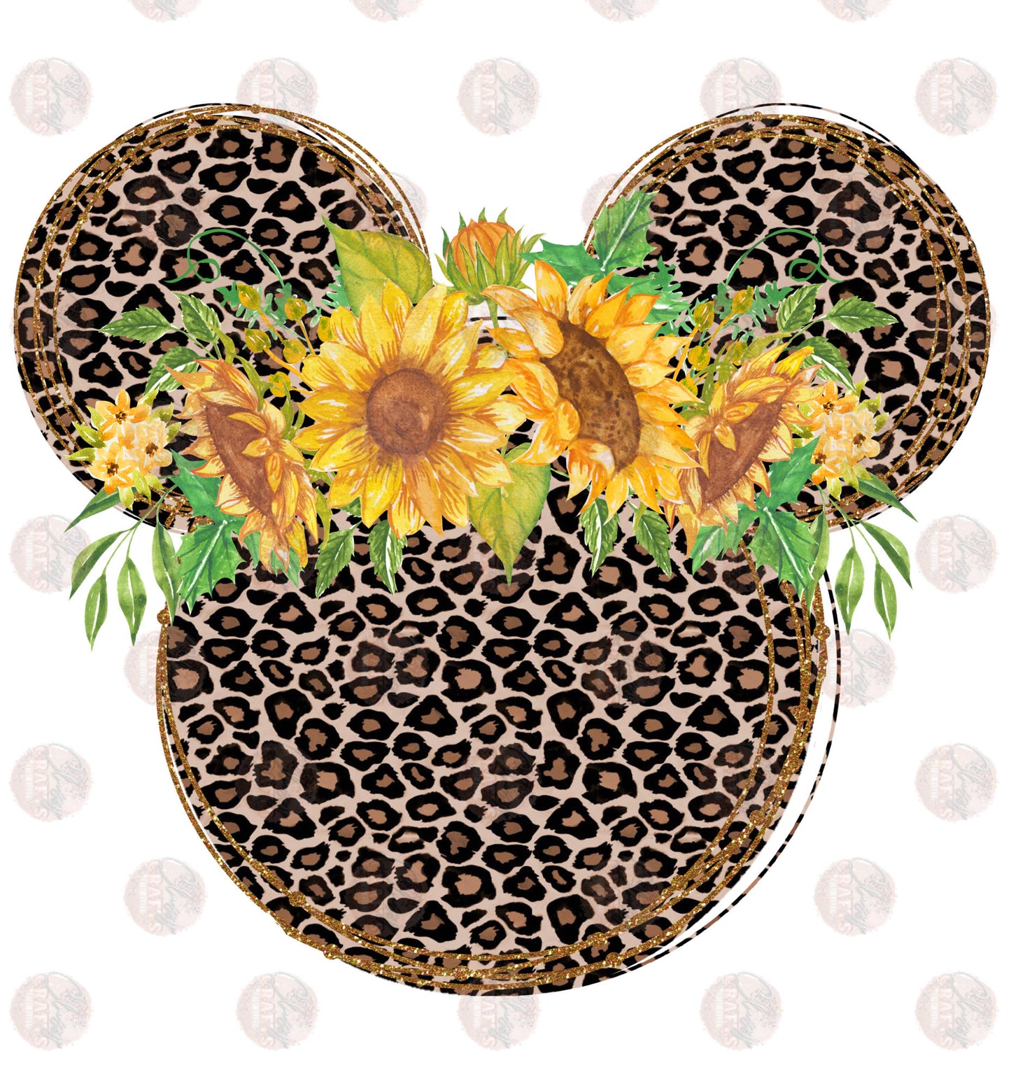 Mouse Leopard Head- Sublimation Transfer