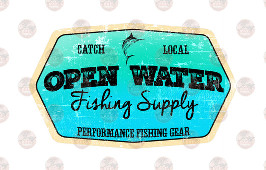 Open Water Fishing Supply Green & Blue- Sublimation Transfer
