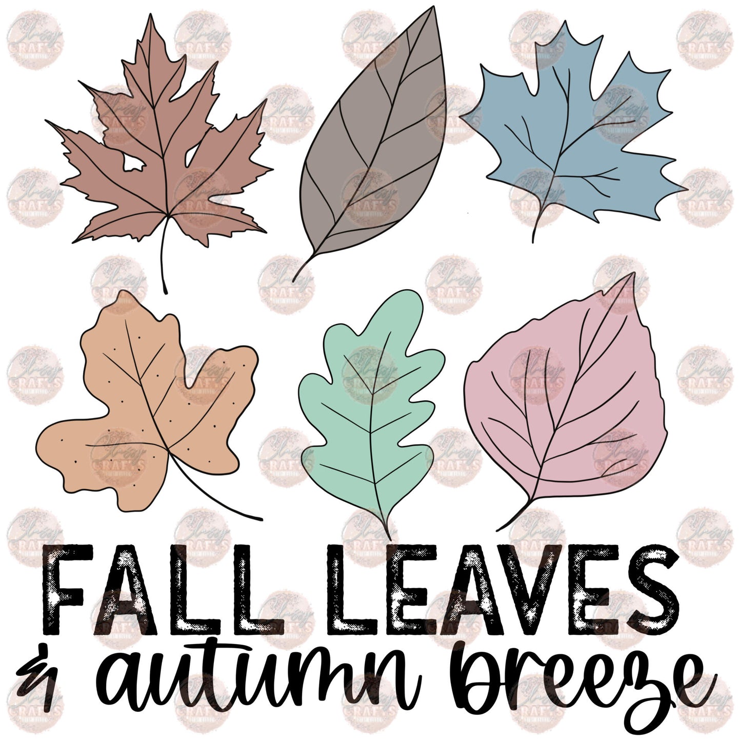 Pastel Leaves - Sublimation Transfer