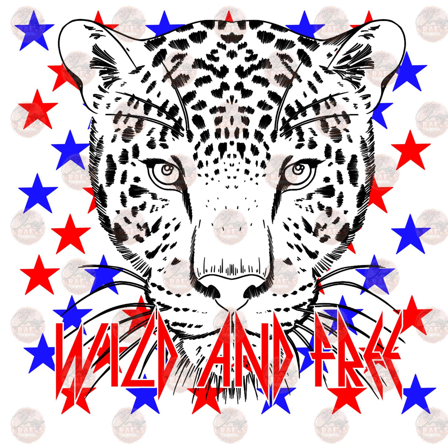 Patriotic Wild and Free- Sublimation Transfer