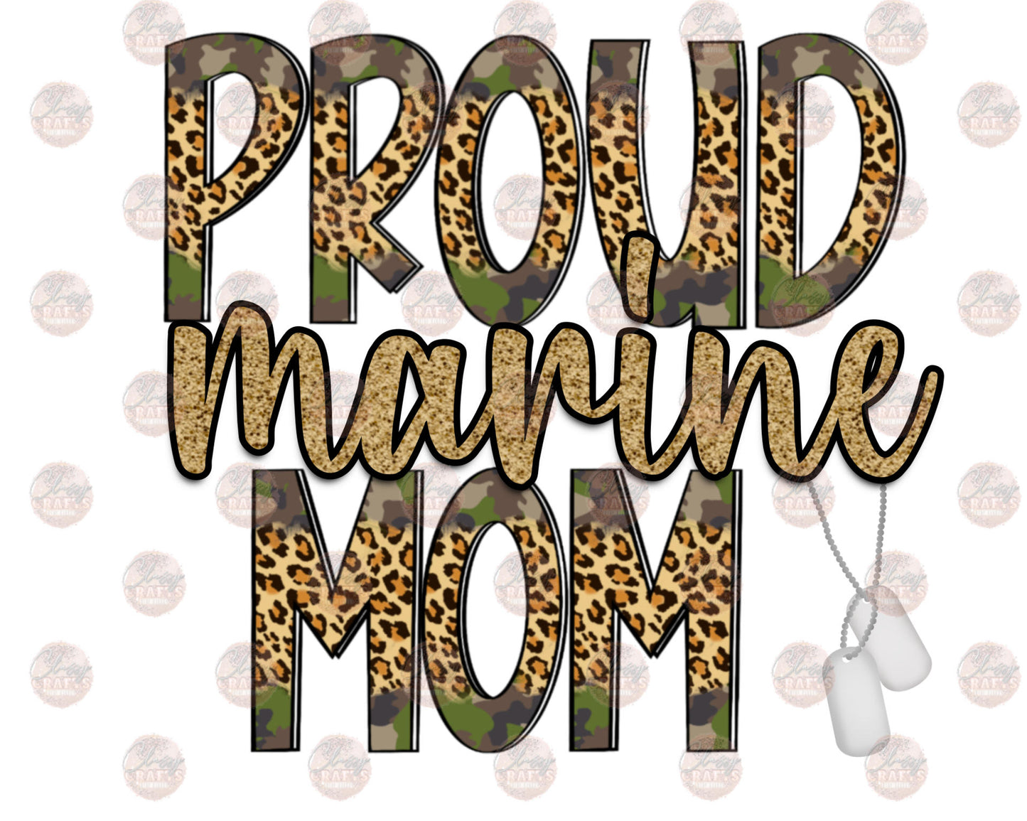Proud Marine Mom- Sublimation Transfer