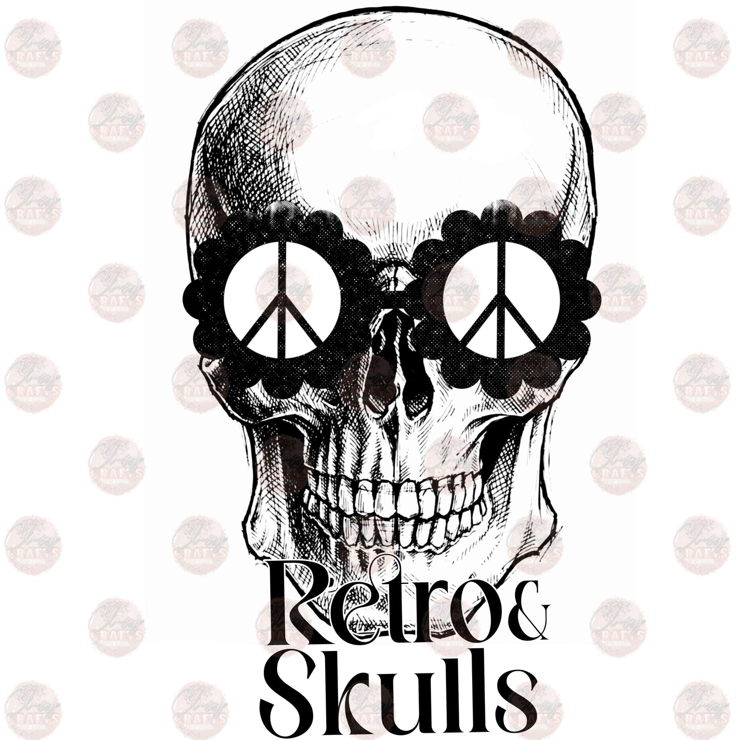 Retro and Skulls -Sublimation Transfer