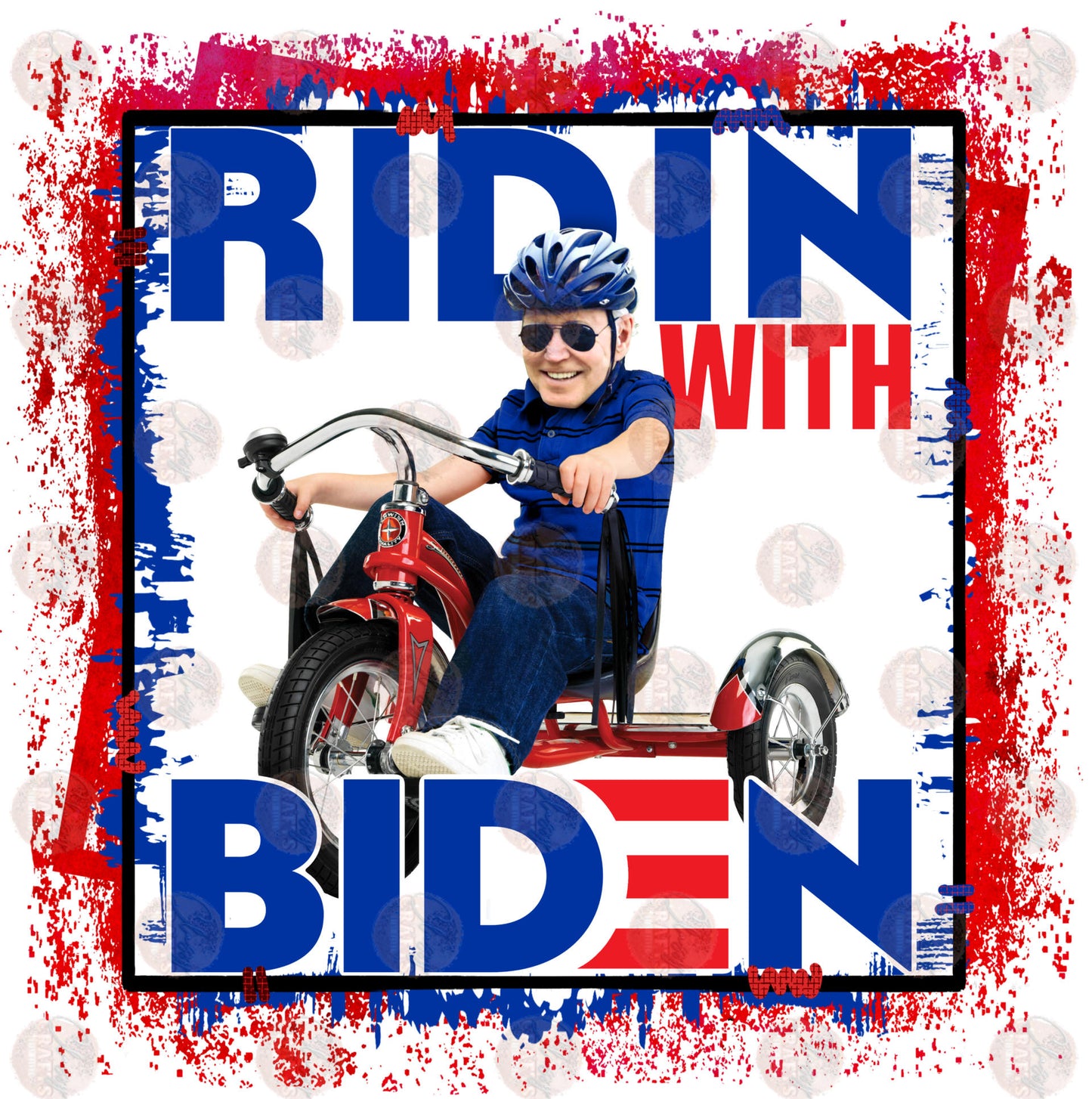Ridin With B Red Boarder- Sublimation Transfer