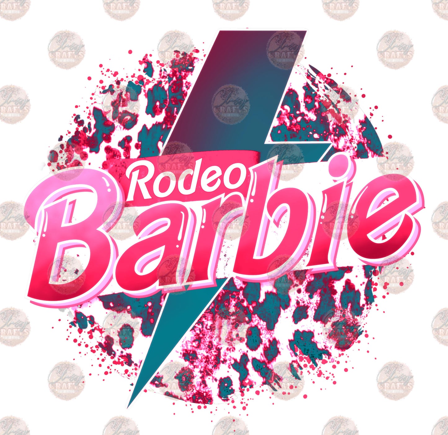 Rodeo Doll Bolt Pink- Sublimation Transfer