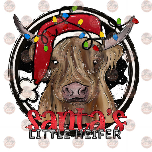 Santa's Little Heifer -Sublimation Transfer