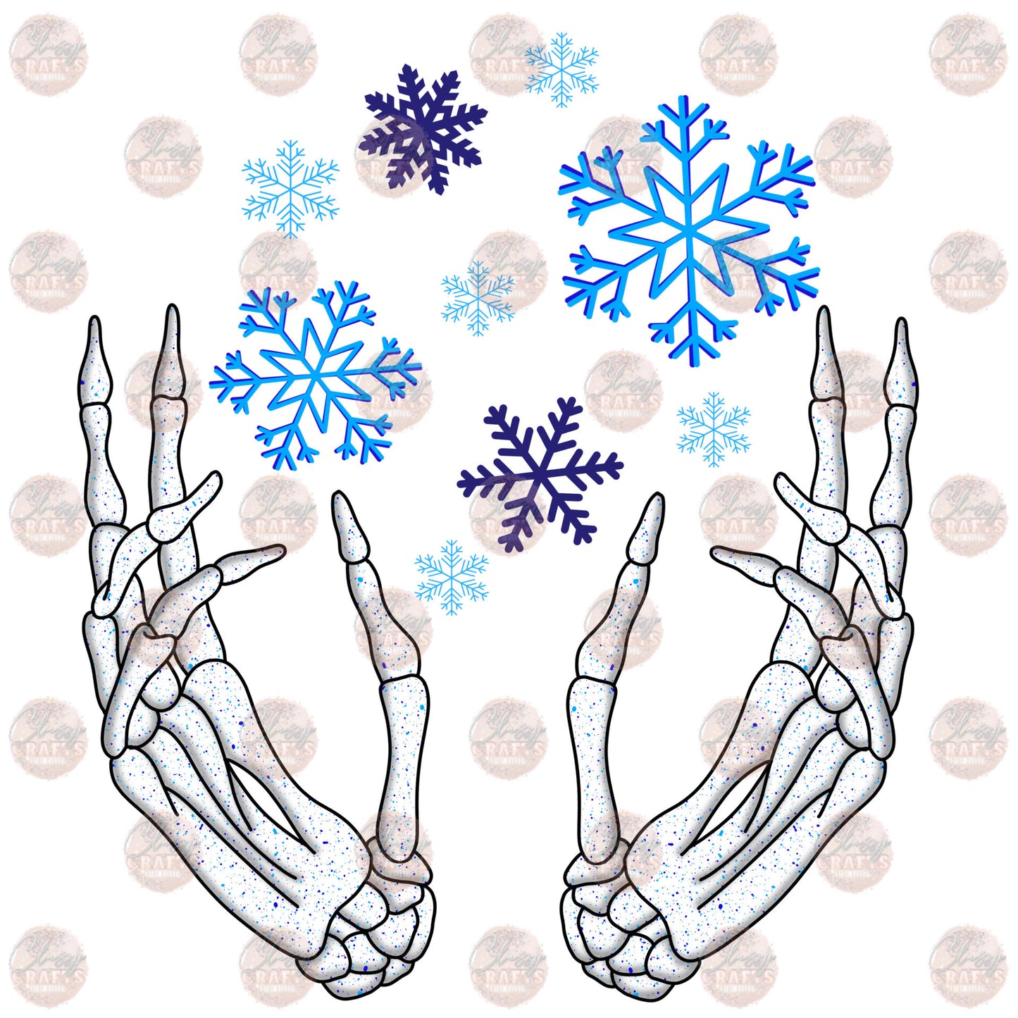 Skellie Hand Winter - Sublimation Transfer