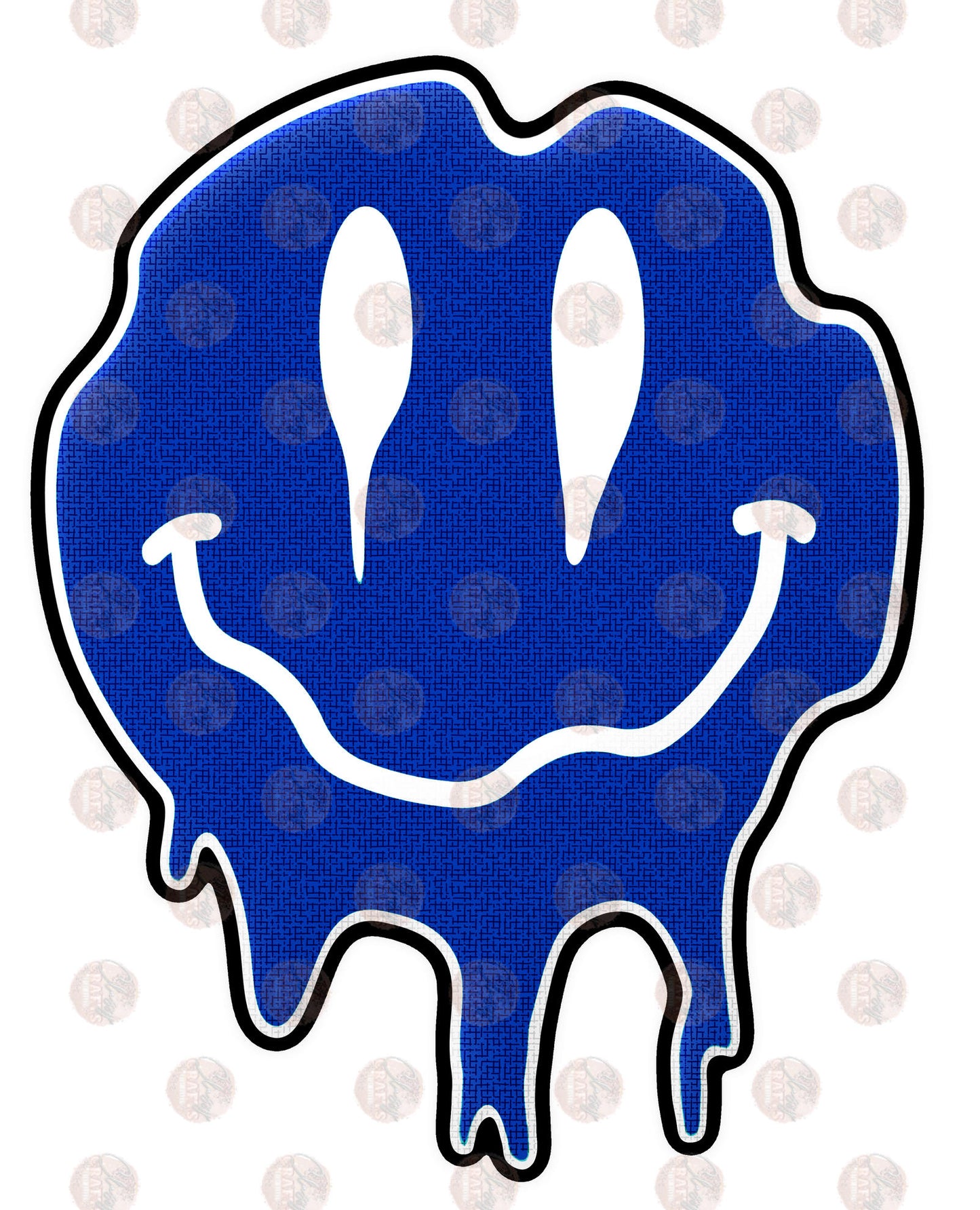 Smiley Drip Blue - Sublimation Transfer