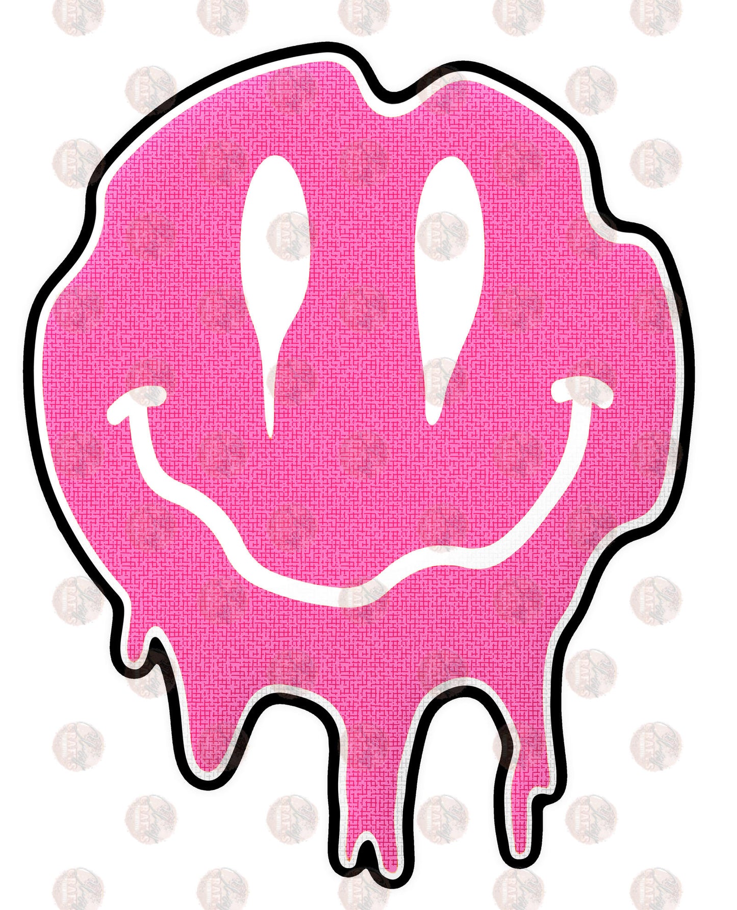 Smiley Drip Pink - Sublimation Transfer