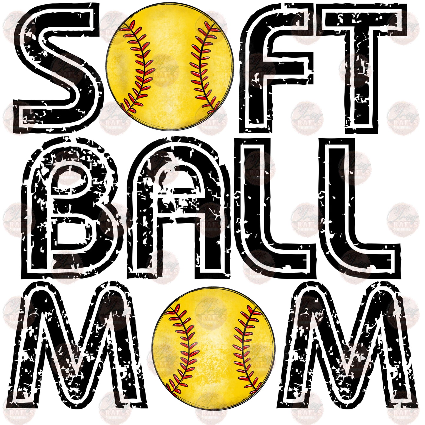 Softball Mom Stacked - Sublimation Transfer