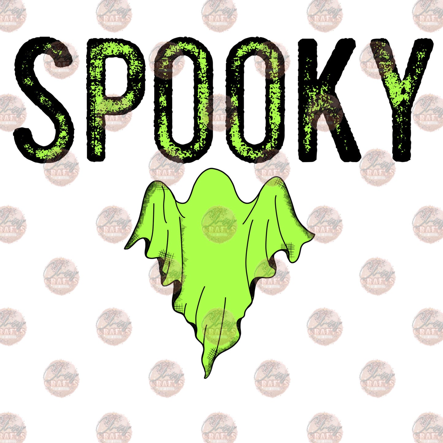 Spooky Ghost Green - Sublimation Transfer