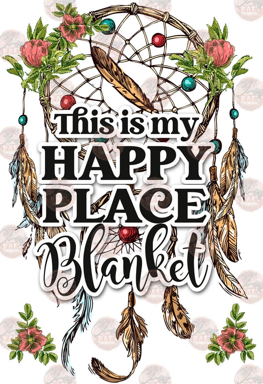 This Is My Happy Place Dream Catcher Blanket Design - Blanket Sublimation Transfer