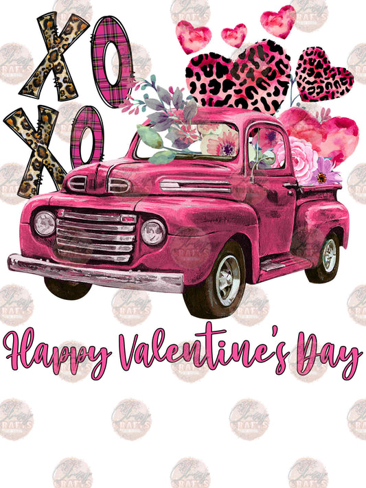 XOXO Happy Valentines Day Truck - Sublimation Transfer