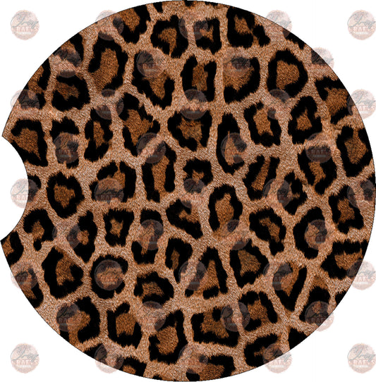 Cheetah Print Car Coaster - Sublimation Transfer