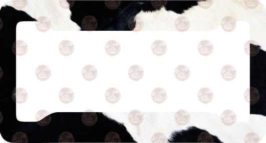 Cow Print License Plate Frame- Sublimation Transfer