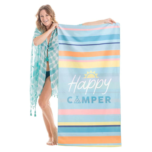 Happy Camper Beach Towel