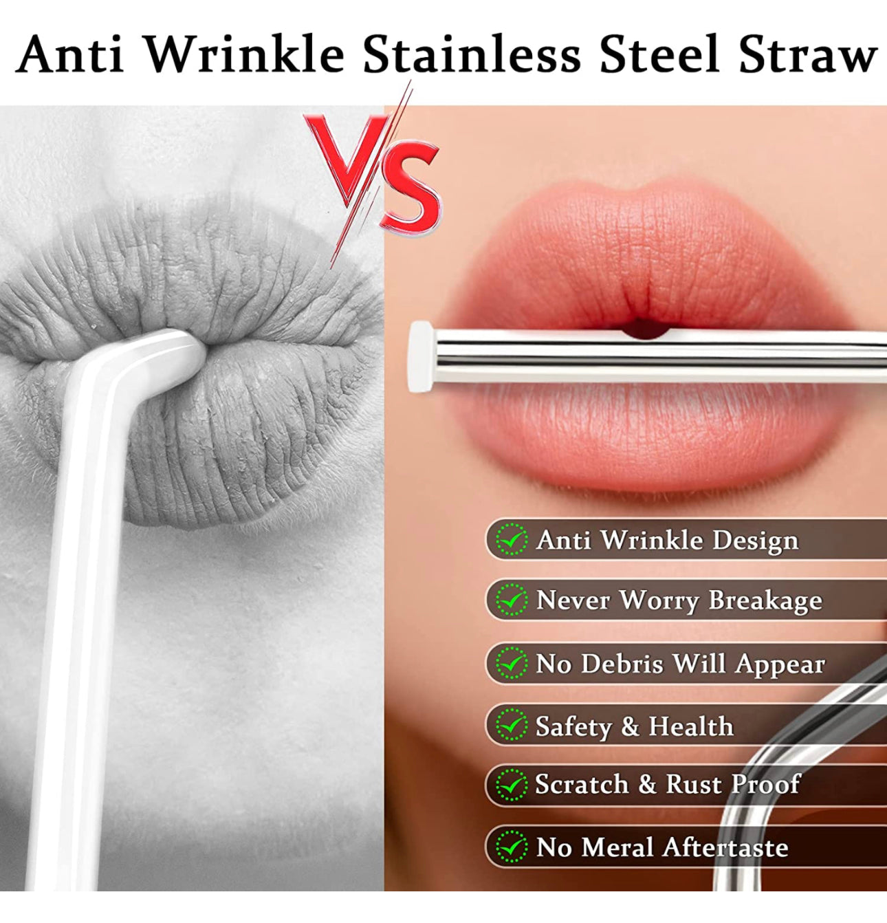 Anti Wrinkle Straw No Wrinkle Straws Wrinkle Free Straw Glass Straws Drinking Reusable 3pcs